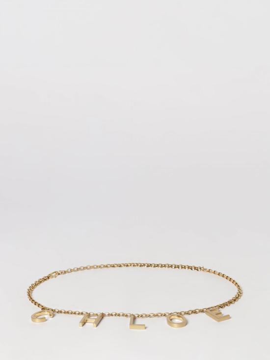 26SS 끌로에 끌로에 레터스 주얼리 벨트 CH25ABJ41CB7 9DC Gold
