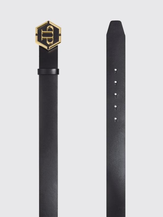 26SS 필립 플레인 가죽 벨트 FACAMVA0771PLE010N 0293 Black - PHILIPP PLEIN