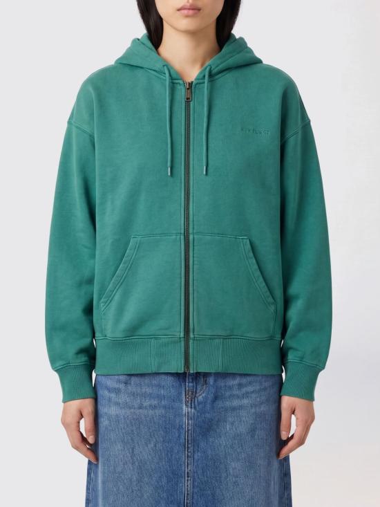 26SS 칼하트 WIP 후드 벤톤 스웨트 자켓 I035437 3ICGD Green