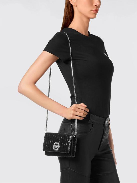 26SS 필립 플레인 클러치/파우치 FAEAWBA2119PLE010N 02 Black - PHILIPP PLEIN