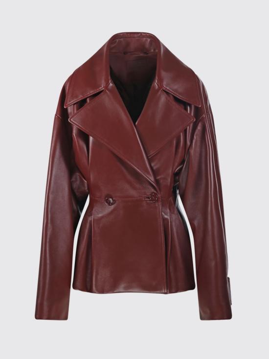26SS 발렌시아가 가죽 자켓 871975TUS11 6500 Red - BALENCIAGA