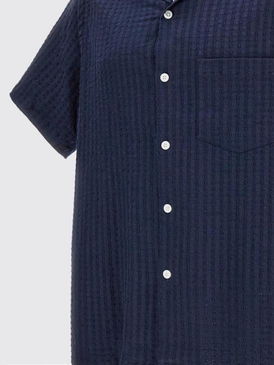 26SS 포르투기스플란넬 반팔 셔츠 MONDEGO Navy - PORTUGUESE FLANNEL