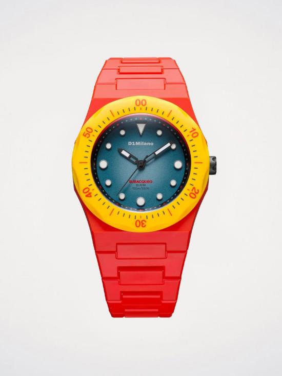 26SS D1밀라노 손목시계 D1PDBJ05 FIRE DIVER Red