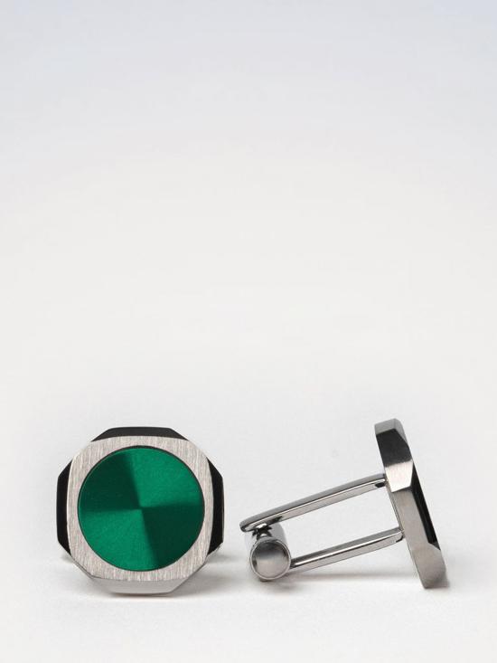26SS D1밀라노 커프스 링크/타이 홀더 D1JWCLSU02 GREEN SILVER CUFFLINKS Green