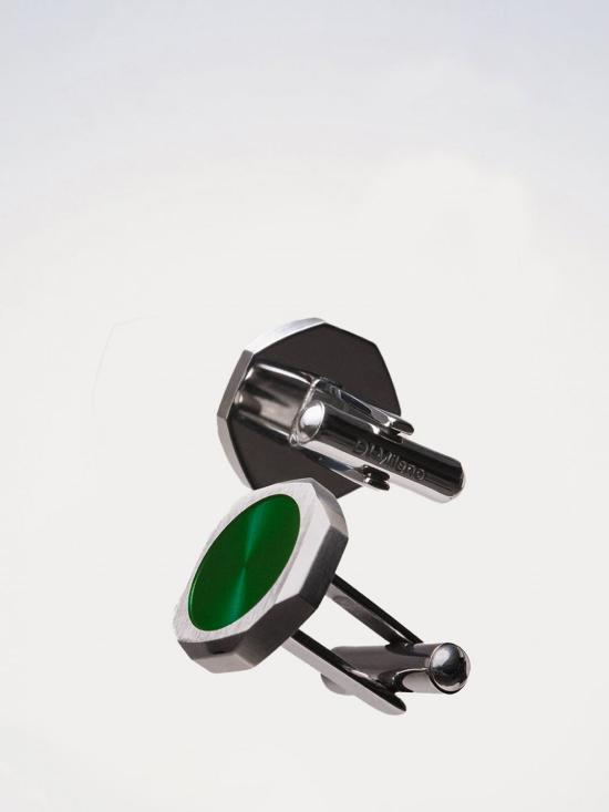 26SS D1밀라노 커프스 링크/타이 홀더 D1JWCLSU02 GREEN SILVER CUFFLINKS Green - D1 MILANO