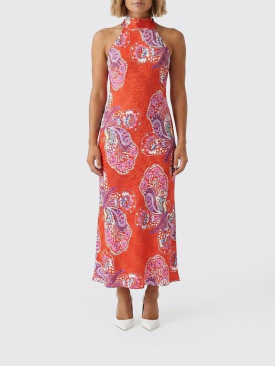26SS 릭소 롱 원피스 0100537822608860 BUTTERFLY BLOOM JACQUARD Red