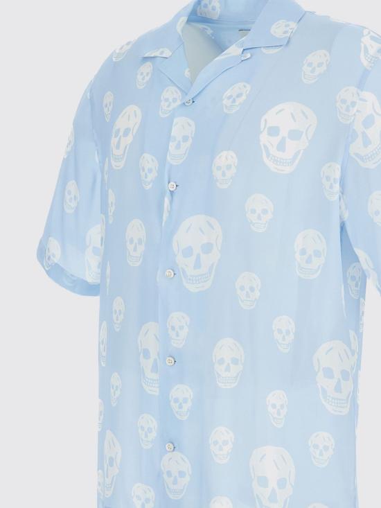 26SS 알렉산더 맥퀸 반팔 셔츠 847304QRACU 4602 Gnawed Blue - ALEXANDER MCQUEEN