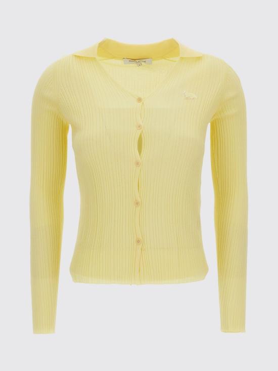 26SS 메종키츠네 가디건 QW00501KT1195 0424 Yellow - MAISON KITSUNE