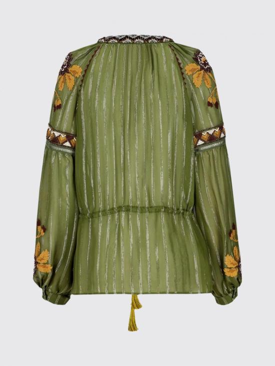 26SS 발렌티노 가라바니 블라우스 8B3AEBB69W2 C9M Green - VALENTINO GARAVANI