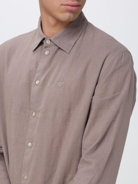 26SS 엠포리오 아르마니 긴팔 셔츠 EM000099TE20550 U6153 Dove Grey - EMPORIO ARMANI