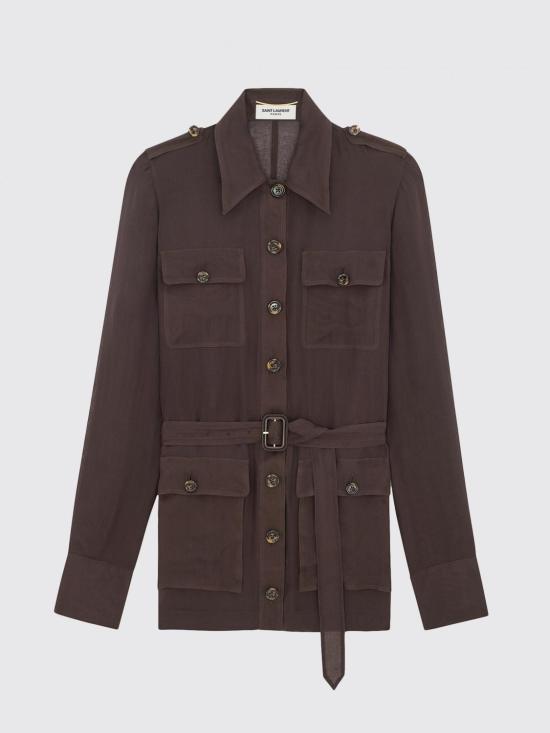 26SS 생로랑 숏 원피스 778923Y065W 2178 Brown - SAINT LAURENT
