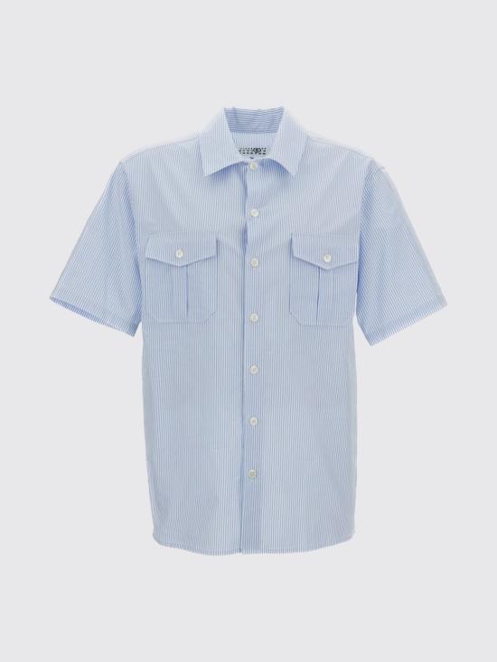 26SS MM6 메종마르지엘라 반팔 셔츠 SH2DR0006M35874 001F Gnawed Blue - MM6 MAISON MARGIELA