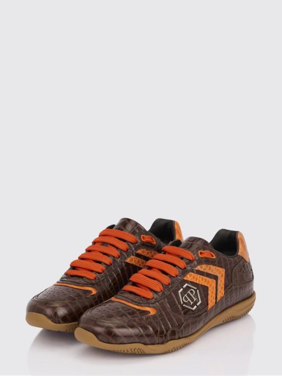 26SS 필립 플레인 스니커즈 SAFSUSC0907PLE010N 04 Brown - PHILIPP PLEIN