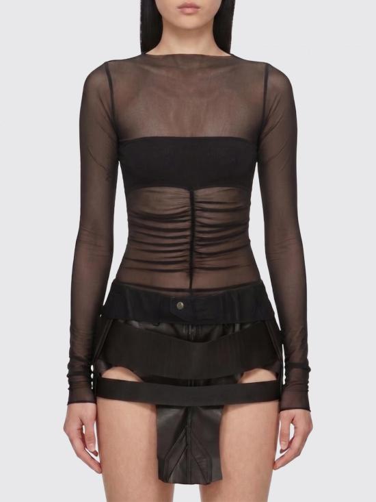 26SS 릭 오웬스 긴팔 티셔츠 RO01F6274TUSRJA 09 Black