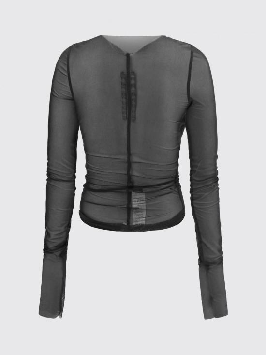 26SS 릭 오웬스 긴팔 티셔츠 RO01F6274TUSRJA 09 Black - RICK OWENS