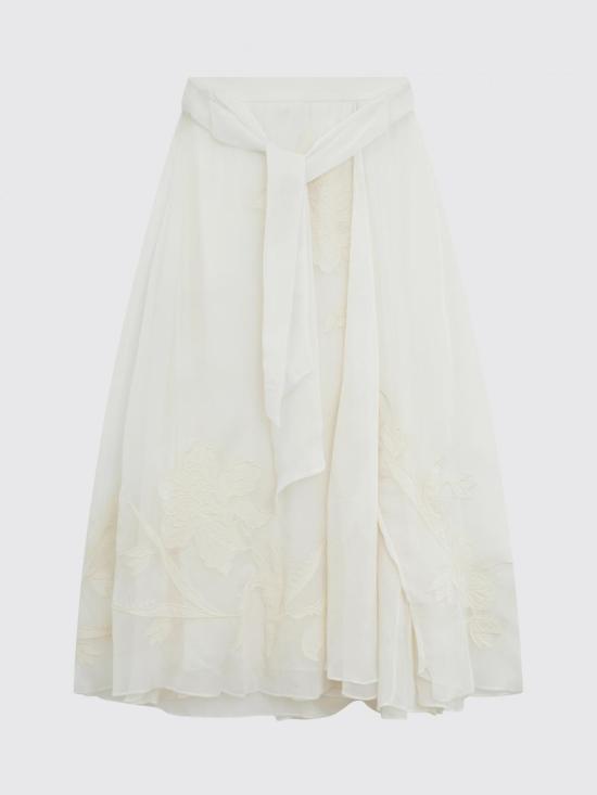 26SS 포르테포르테 롱 스커트 14522MYSKIRT 0047 Ivory - FORTE FORTE