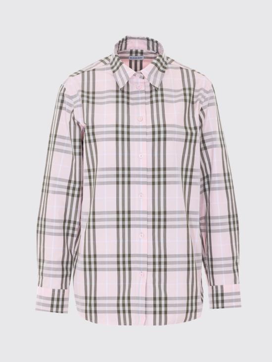 26SS 버버리 레귤러핏 체크 코튼 셔츠 8127212 Pink - BURBERRY