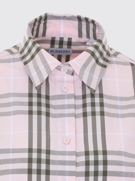 26SS 버버리 레귤러핏 체크 코튼 셔츠 8127212 Pink - BURBERRY