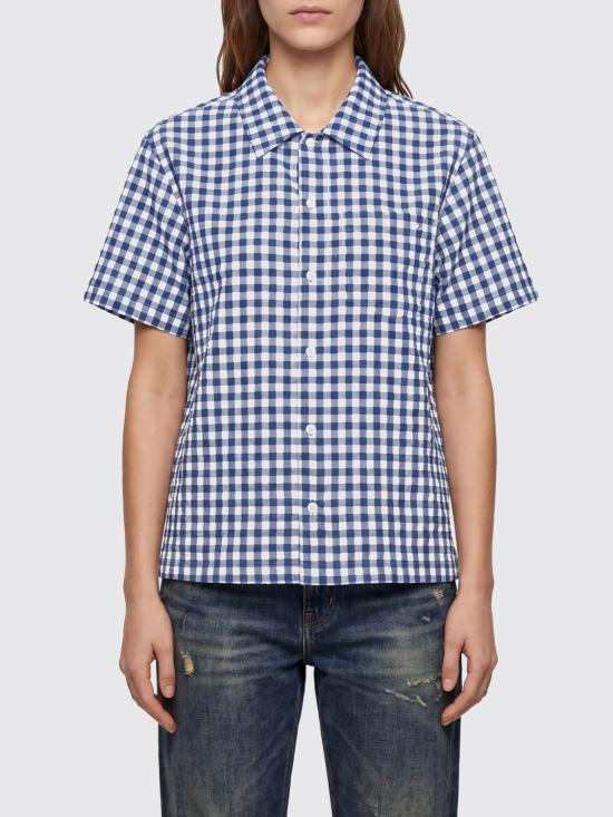 26SS 던스트 셔츠 UDSH6B133N2 NAVI CHECK Blue