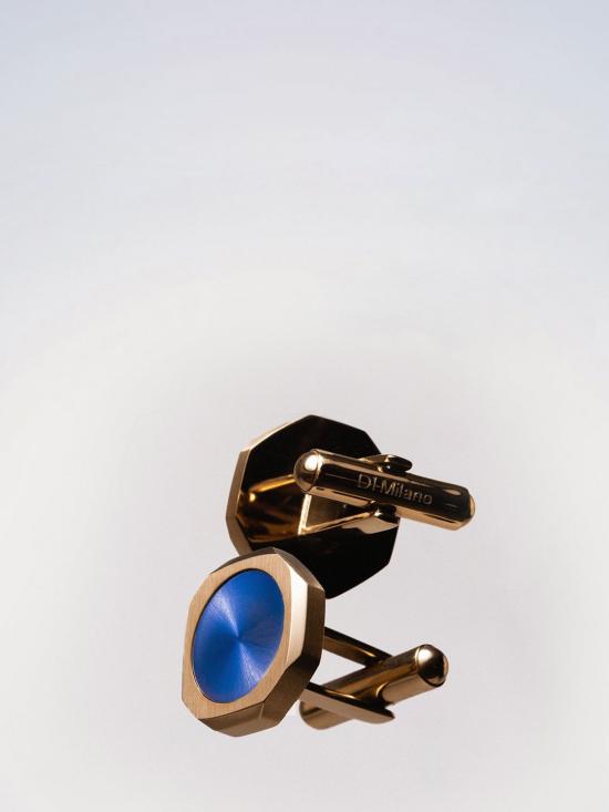 26SS D1밀라노 커프스 링크/타이 홀더 D1JWCLSU07 BLUE GOLD CUFFLINKS Blue - D1 MILANO