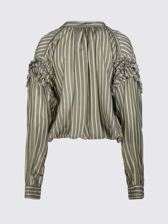26SS 드리스 반 노튼 블라우스 0107453274 604 Green - DRIES VAN NOTEN