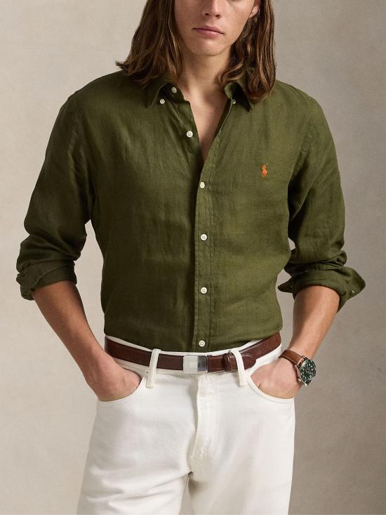 26SS 랄프 로렌 셔츠 710966294 004 GREEN - RALPH LAUREN
