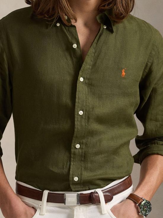 26SS 랄프 로렌 셔츠 710966294 004 GREEN - RALPH LAUREN