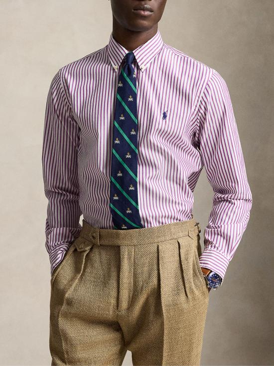 26SS 랄프 로렌 레굴러 핏 프라이자이템드 코튼 710B15595 004 VIOLET - RALPH LAUREN