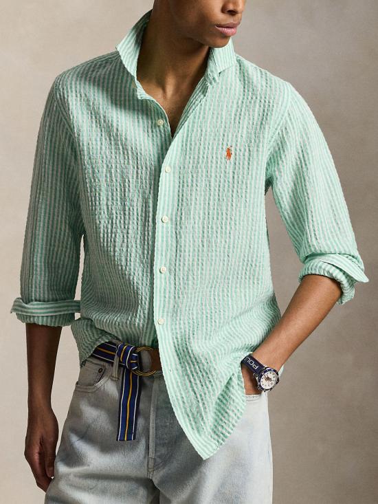 26SS 랄프 로렌 셔츠 710B16700 004 GREEN - RALPH LAUREN