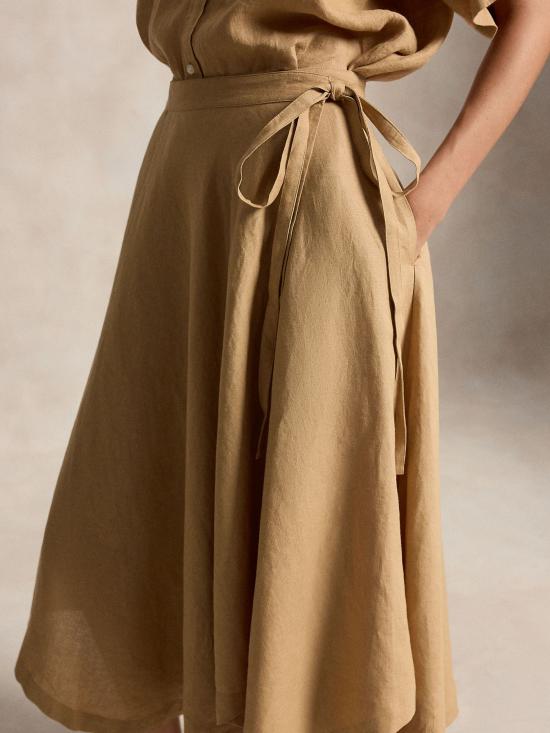 26SS 랄프 로렌 미디 스커트 211A12946 002 BEIGE - RALPH LAUREN