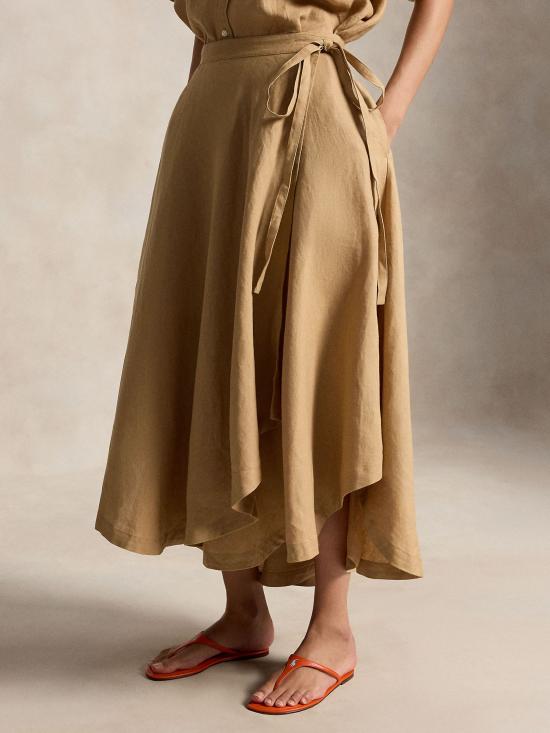 26SS 랄프 로렌 미디 스커트 211A12946 002 BEIGE - RALPH LAUREN