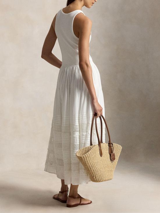 26SS 랄프 로렌 미디 원피스 211A12914 001 WHITE - RALPH LAUREN