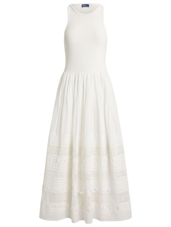 26SS 랄프 로렌 미디 원피스 211A12914 001 WHITE