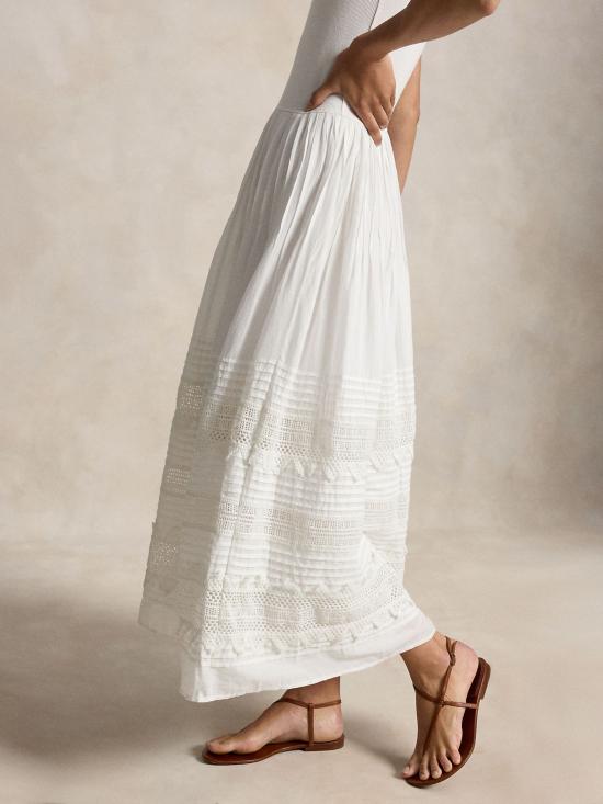 26SS 랄프 로렌 미디 원피스 211A12914 001 WHITE - RALPH LAUREN