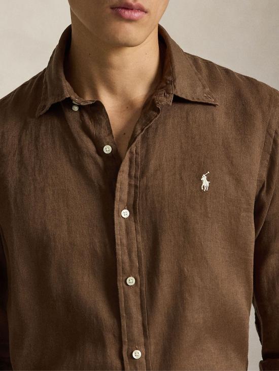 26SS 랄프 로렌 셔츠 710966294 514 BROWN - RALPH LAUREN