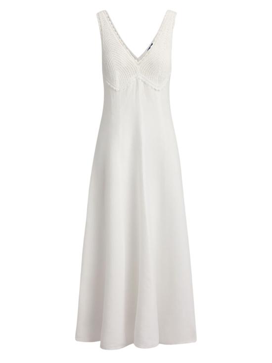 26SS 랄프 로렌 미디 원피스 211B20517 001 WHITE