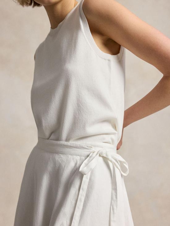 26SS 랄프 로렌 미디 스커트 211A12946 003 WHITE - RALPH LAUREN