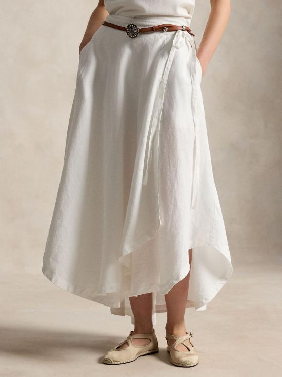 26SS 랄프 로렌 미디 스커트 211A12946 003 WHITE - RALPH LAUREN