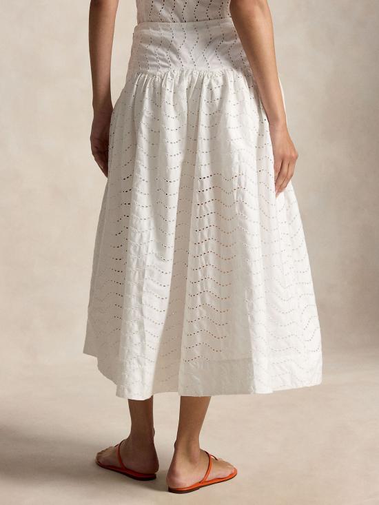 26SS 랄프 로렌 미디 스커트 211A12942 001 WHITE - RALPH LAUREN
