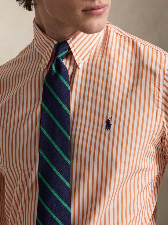 26SS 랄프 로렌 레굴러 핏 프라이자이템드 코튼 710B15595 001 ORANGE - RALPH LAUREN