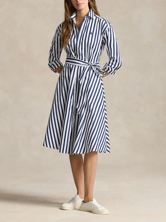 26SS 랄프 로렌 미디 원피스 211891428 001 NAVY - RALPH LAUREN