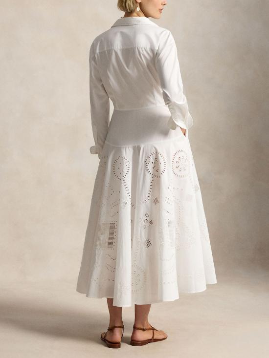 26SS 랄프 로렌 미디 원피스 211A12925 001 WHITE - RALPH LAUREN