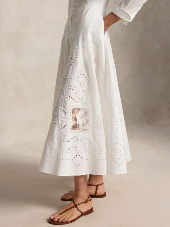 26SS 랄프 로렌 미디 원피스 211A12925 001 WHITE - RALPH LAUREN