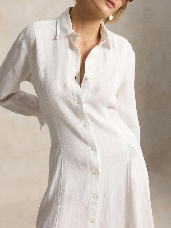 26SS 랄프 로렌 미디 원피스 211B19141 001 WHITE - RALPH LAUREN