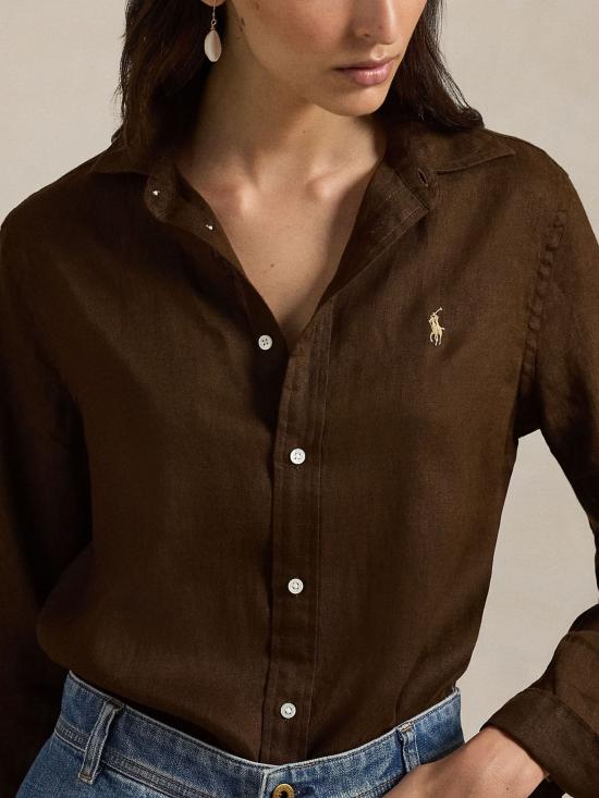 26SS 랄프 로렌 셔츠 211970730 508 BROWN - RALPH LAUREN
