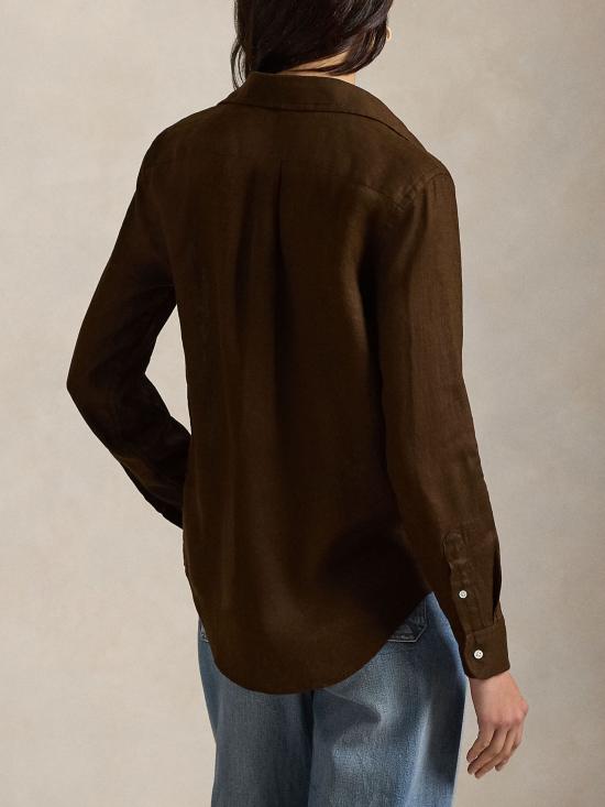 26SS 랄프 로렌 셔츠 211970730 508 BROWN - RALPH LAUREN