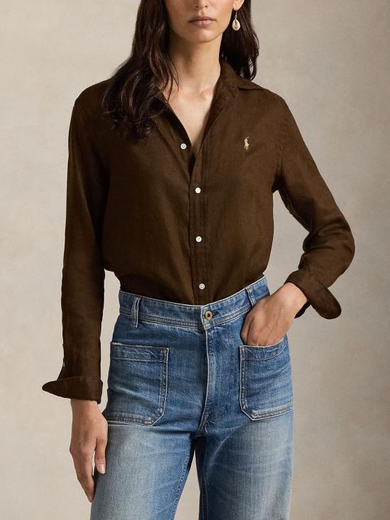 26SS 랄프 로렌 셔츠 211970730 508 BROWN - RALPH LAUREN
