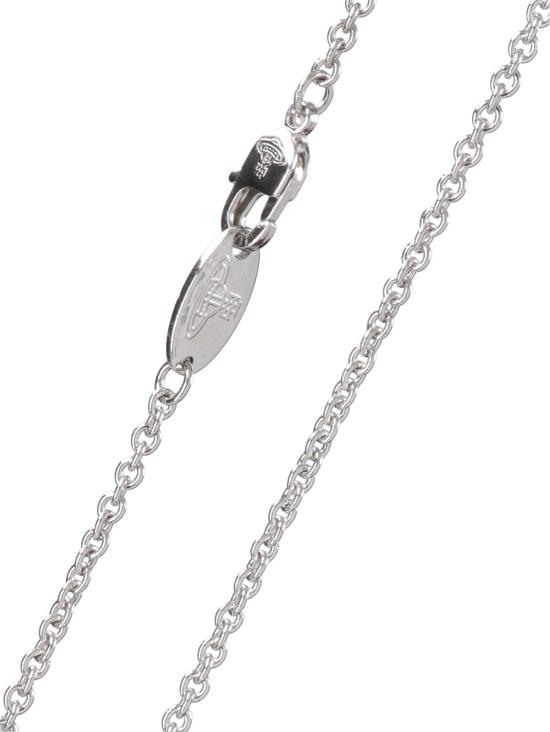 26SS 비비안웨스트우드 네크리스 630203DL 02Q138 OXI SILVER PLATINUM GREIGE CZ DOM - VIVIENNE WESTWOOD