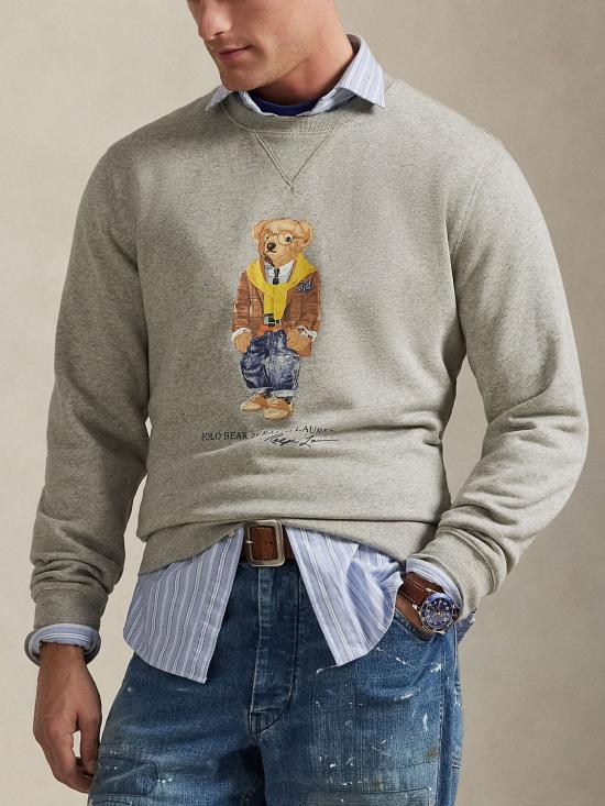 26SS 랄프 로렌 긴팔 티셔츠 710P04977 002 GREY - RALPH LAUREN