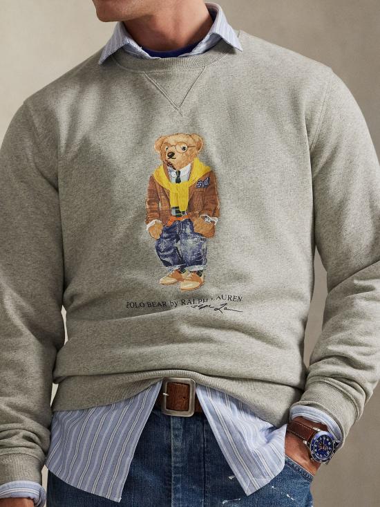 26SS 랄프 로렌 긴팔 티셔츠 710P04977 002 GREY - RALPH LAUREN